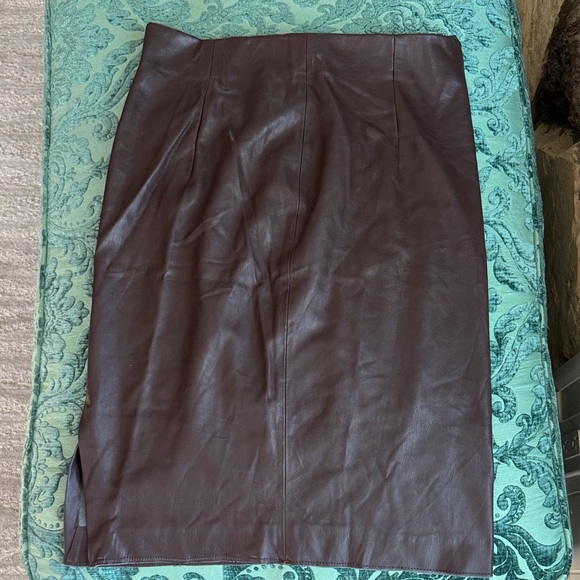 Philosophy Dresses & Skirts - Philosophy Dark Brown Leather Pencil Skirt